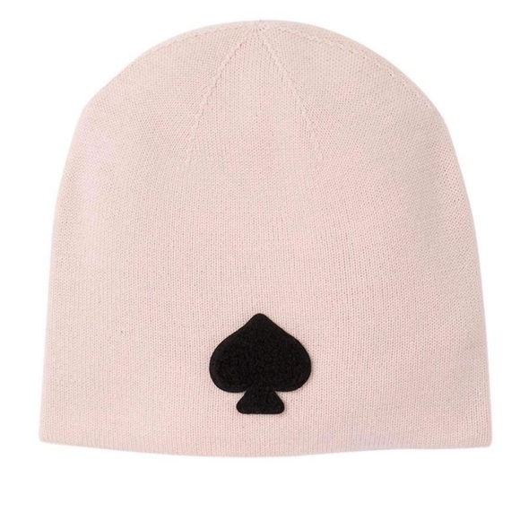 Kate Spade Logo Beanie Hat in Rose Dew NWT - Picture 1 of 8